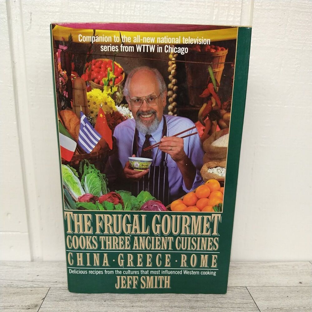 Frugal Gourmet Cooks 3 Ancient Cuisines - China Greece Rome Cookbook 1st Ed 1989